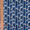 ちりめん生地 縞にフレンチブルドッグ(青)