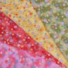 ちりめん生地 ぼかし地に芝と小花(ピンク)