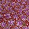和柄コットン生地 金彩桜景色(赤) 10cm単位 切り売り