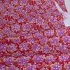 和柄コットン生地 金彩桜景色(赤) 10cm単位 切り売り