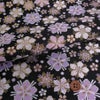 金襴生地(金らん) 花の結晶(黒) 10cm単位 切り売り