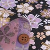 金襴生地(金らん) 花の結晶(黒) 10cm単位 切り売り