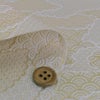 金襴生地(金らん) 雲取り青海波(白/金) 10cm単位 切り売り