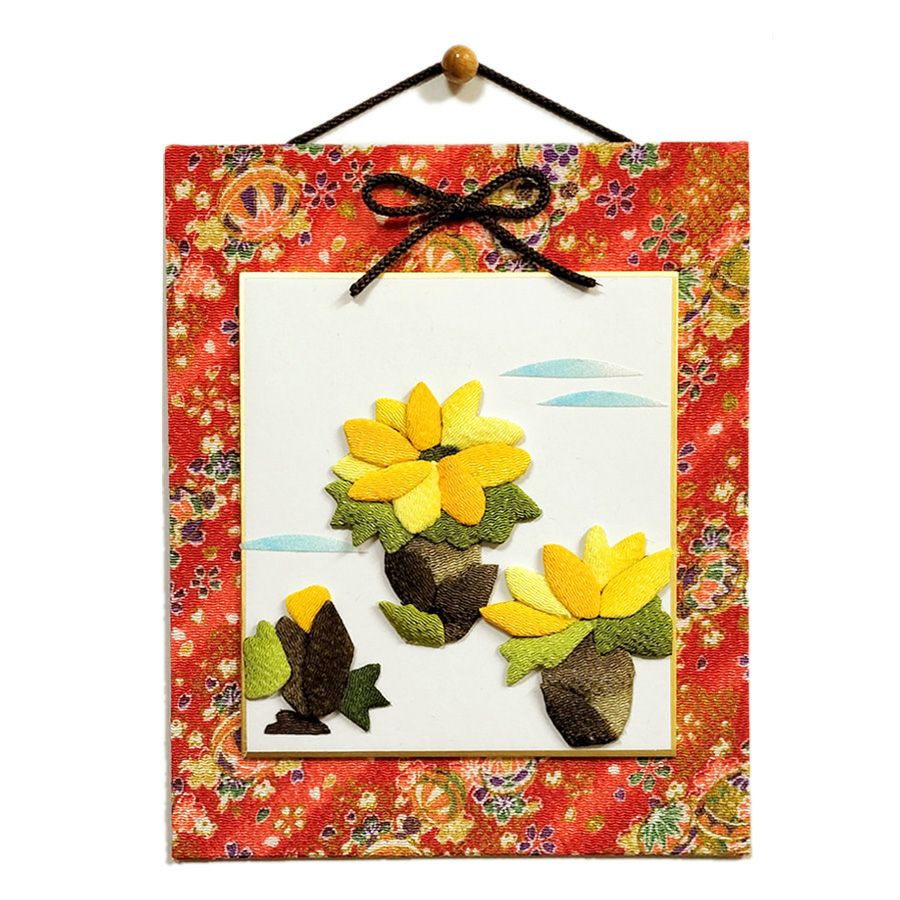 押し絵色紙細工キット なごみの花八景 福寿草 |生地 和柄/和布