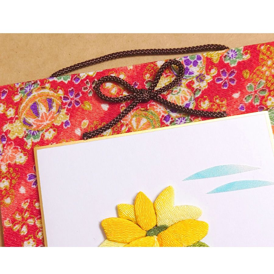 押し絵色紙細工キット なごみの花八景 福寿草 |生地 和柄/和布