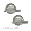 2WAYブローチ台 30mm シルバー・2個入