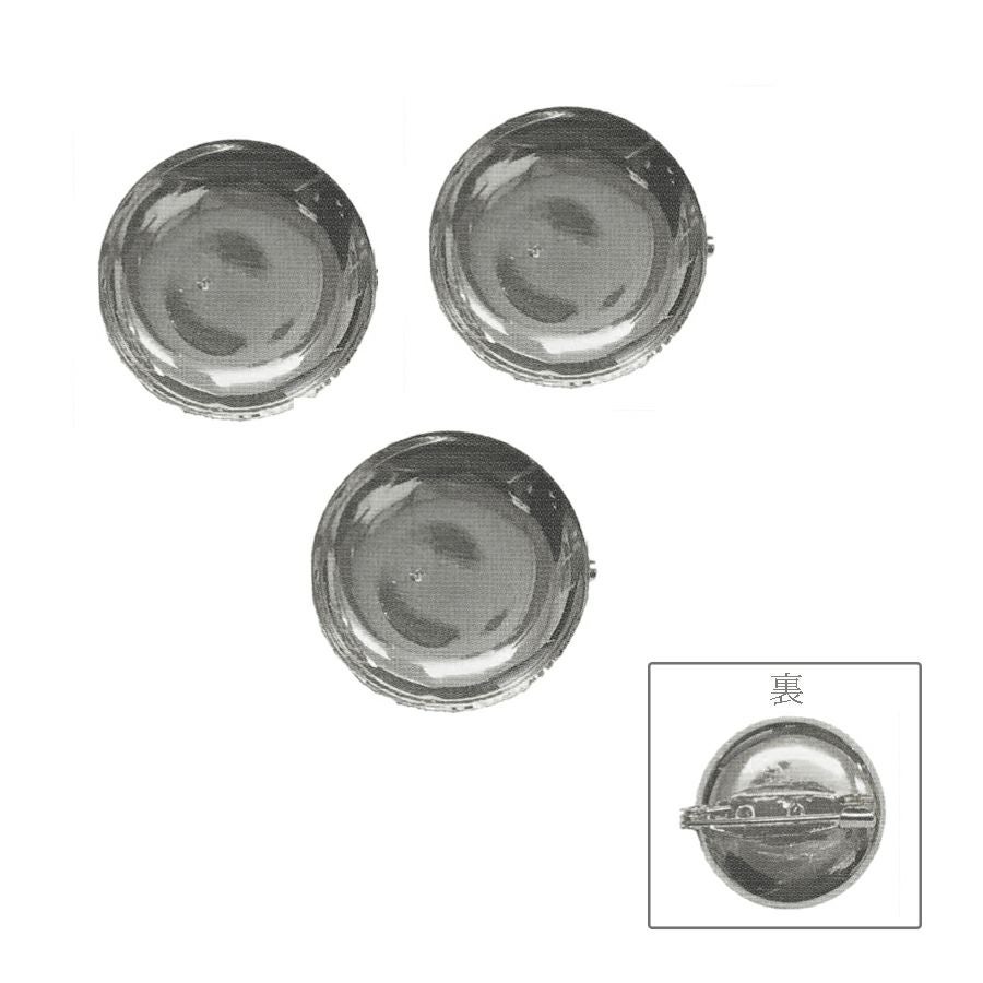 ブローチ　まとめ　大量　41個 ブローチ台 25mm シルバー・3個入 |生地 和柄/和布/ちりめん手芸通販布