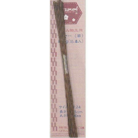 つまみ細工用ワイヤー15cm・茶色(約35本入) |生地 和柄/和布/ちりめん