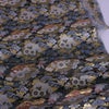 金襴生地(金らん) 松皮菱に吉祥花重ね(黒) 10cm単位 切り売り