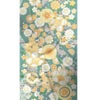 着物用洗える生地 のしめに花と丸紋散らし(グリーン/オレンジ系) 1反売り(約12m)