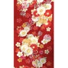 着物用洗える生地 姫手まりに桜花寄せ(赤系) 1反売り(約12m)