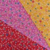 ちりめん生地 小さな花の連なり(黄色) 10cm単位 切り売り