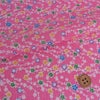 ちりめん生地 小さな花の連なり(ピンク) 10cm単位 切り売り