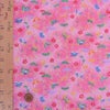 ちりめん生地 植物と胡蝶の舞(ピンク) 10cm単位 切り売り