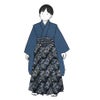  金襴生地(金らん) 桜流れ(黒/水色) 10cm単位 切り売り