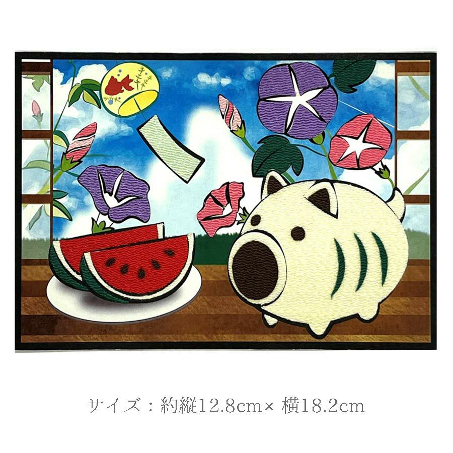 季節のかんたん貼り絵キット 日本の夏 |生地 和柄/和布/ちりめん手芸