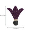 ちりめん細工パーツ（完成品）羽根・紫 6.5cm(お買得品)