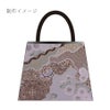 金襴生地(金らん) 山型切りばめ風道長菊花(白鼠) 10cm単位 切り売り