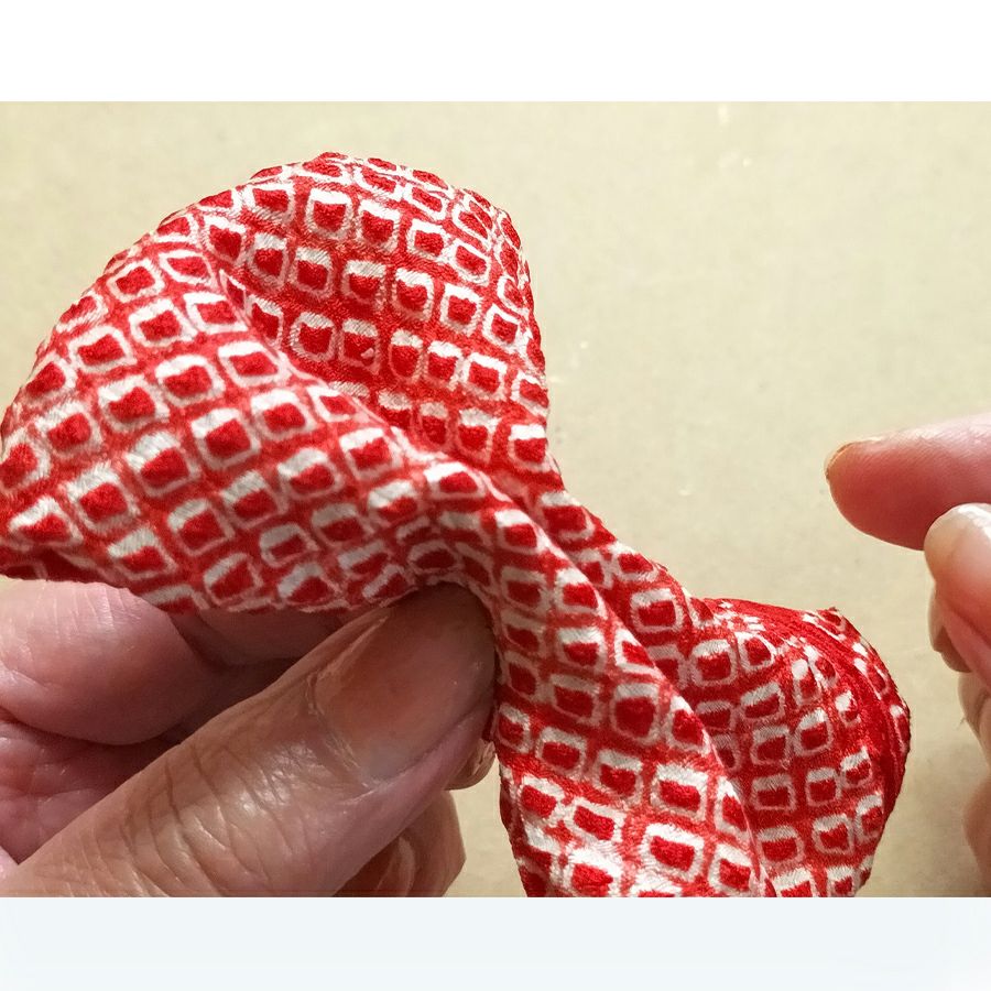 髪飾り手作りキット 正絹京友禅 はいからリボンとお細工花ピンのセット