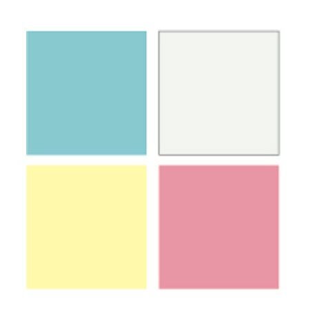 つまみ細工用 カット済みキュプラ生地 アソートセット 4色(3.5cm角) パステルカラー