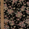 和柄コットン生地 くすみしだれ桜(黒) 10cm単位 切り売り