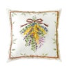 クロスステッチキット クッション ミモザのスワッグブーケ・オノエメグミ ミモザコレクション