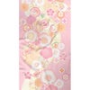 着物用洗える生地 梅花に手まりと糸巻き(ピンク) 1反売り(約12m)