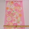 着物用洗える生地 梅花に手まりと糸巻き(ピンク) 1反売り(約12m)