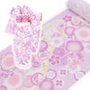 着物用洗える生地 梅花に手まりと糸巻き(薄紫) 1反売り(約12m)