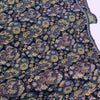 金襴生地(金らん) 四季の花丸重ね(紺) 10cm単位 切り売り