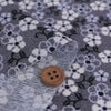  ちりめん生地 つる花(モノトーン)