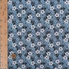 ちりめん生地 つる花(グレー/ブルー) 10cm単位 切り売り