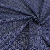 和柄コットン生地 煌めく青海波(銀/濃紺) 10cm単位 切り売り