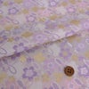 金襴生地(金らん) 桜と結び七宝(白/薄紫) 10cm単位 切り売り