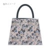 金襴生地(金らん) 桜流れ(ライトグレー/水色) 10cm単位 切り売り