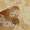 金襴生地(金らん) 小菊のじゅうたん(ゴールドベージュ) 10cm単位 切り売り
