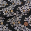 金襴生地(金らん) 桜波(黒/ベージュ) 10cm単位 切り売り