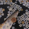 金襴生地(金らん) 桜波(黒/ベージュ) 10cm単位 切り売り