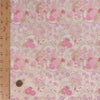 金襴生地(金らん) 重ね雪輪に唐草花尽くし(白/ピンク) 10cm単位 切り売り