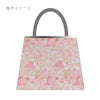 金襴生地(金らん) 重ね雪輪に唐草花尽くし(白/ピンク) 10cm単位 切り売り