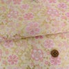 金襴生地(金らん) 金のかごめに桜づくし(クリームイエロー)