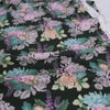 和柄コットン生地 大輪菊の花寄せ(黒) 10cm単位 切り売り