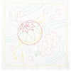 刺し子キット 花ふきん 桜と手まり(白)刺し子デビューに！かわいい和柄ふきんキット｜説明書付き