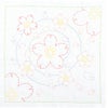 刺し子キット 花ふきん 水辺の桜(白) オリムパス製絲刺子布巾 桜モチーフ 英訳付 海外のギフトにも