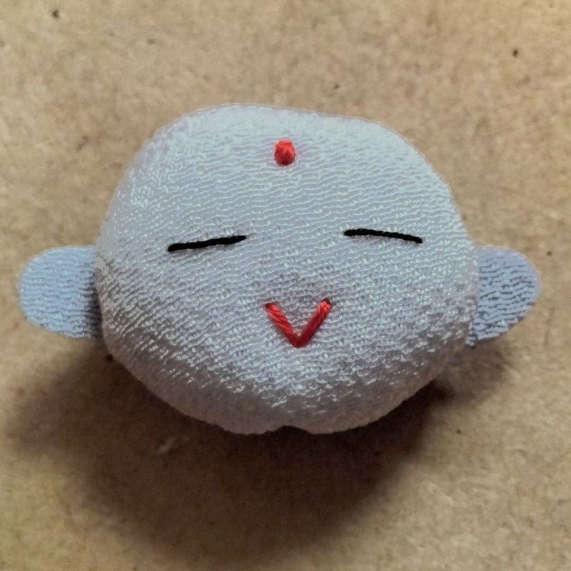 ちりめん手芸キット ほほえみ地蔵のチャーム・2個セット やさしい笑顔で見守ってくれる可愛いお地蔵さんをお守りに