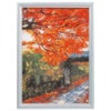 メタリックヤーンの貼り絵アート 手作りキット 紅葉 秋の風景が輝くアートに 季節を楽しむかんたん貼り絵キット