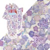 着物用洗える生地 束ねのしに和花(薄紫) 1反売り(約12m) 七五三の祝い着や和装小物に華やか上品なポリエステル和柄反物