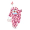 着物用洗える生地 束ねのしに和花(ピンク) 1反売り(約12m) 七五三の祝い着や和装小物に華やか上品なポリエステル和柄反物
