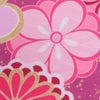 着物用洗える生地 束ねのしに和花(ピンク) 1反売り(約12m) 七五三の祝い着や和装小物に華やか上品なポリエステル和柄反物