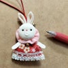 ちりめん手芸キット おめかしうさぎのチャーム・2個セット ハンドメイドキット 和風チャーム手作り ウサギの根付 ミニ飾り